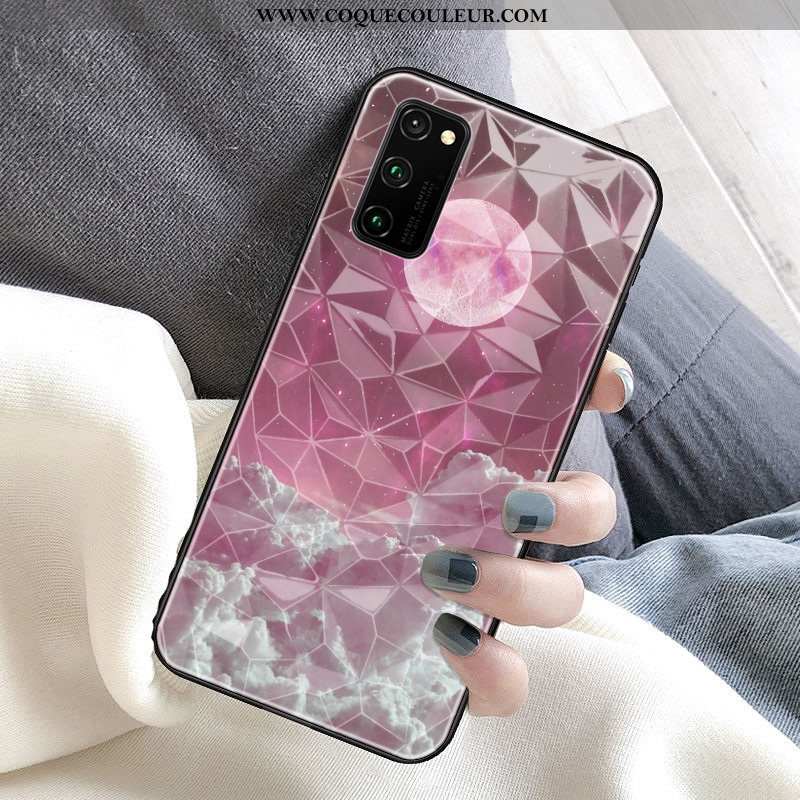 Étui Honor View30 Pro Protection Planète Téléphone Portable, Coque Honor View30 Pro Losange Violet