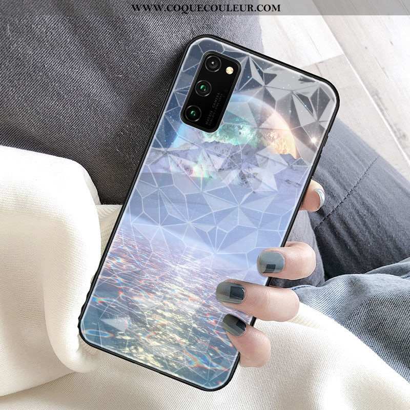 Étui Honor View30 Pro Protection Planète Téléphone Portable, Coque Honor View30 Pro Losange Violet