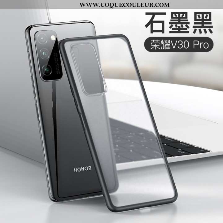 Étui Honor View30 Pro Transparent Incassable Protection, Coque Honor View30 Pro Délavé En Daim Silic