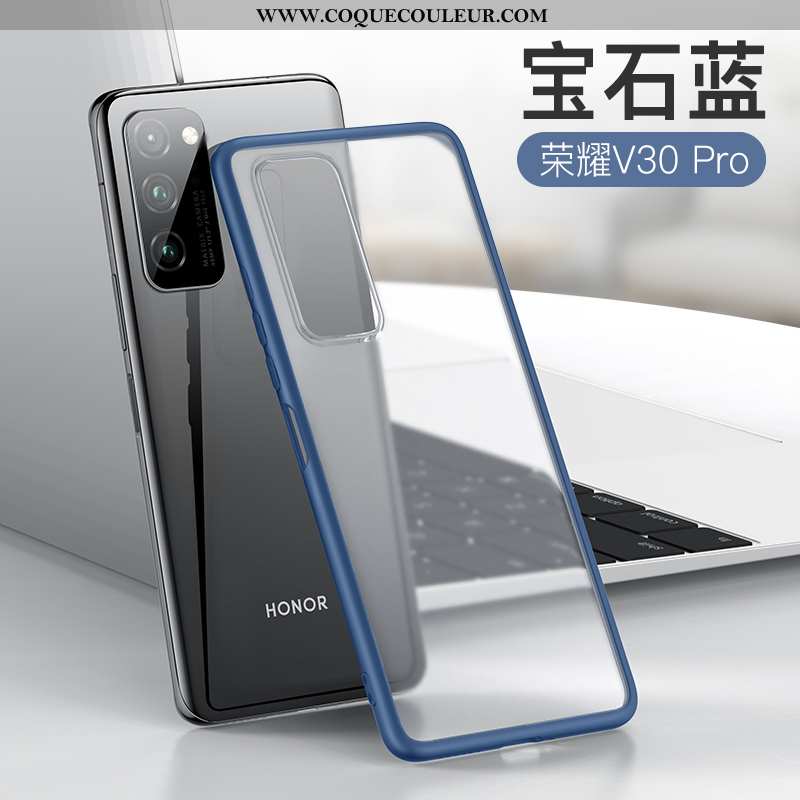 Étui Honor View30 Pro Transparent Incassable Protection, Coque Honor View30 Pro Délavé En Daim Silic