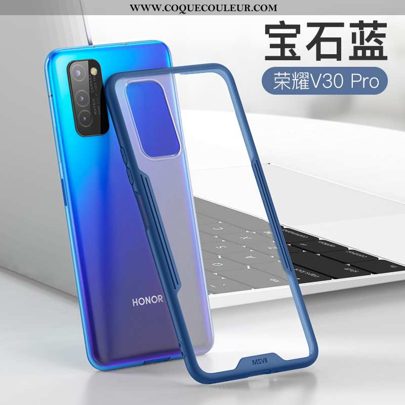 Étui Honor View30 Pro Transparent Incassable Protection, Coque Honor View30 Pro Délavé En Daim Silic