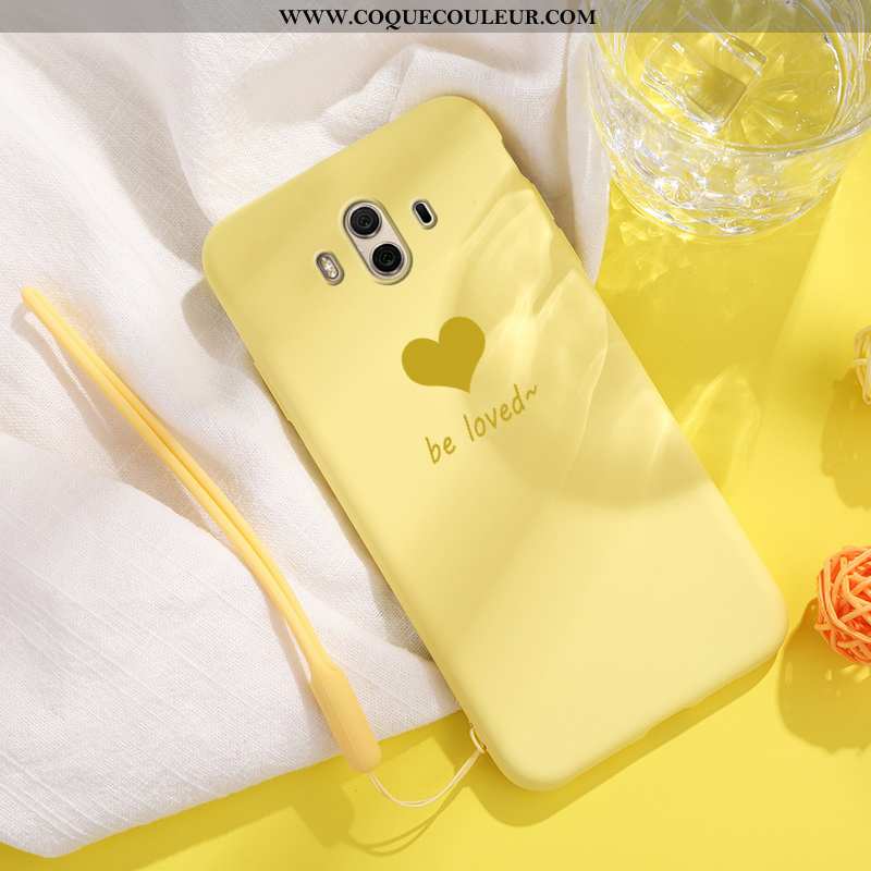 Coque Huawei Mate 10 Protection Ultra Étui, Housse Huawei Mate 10 Personnalité Nouveau Jaune