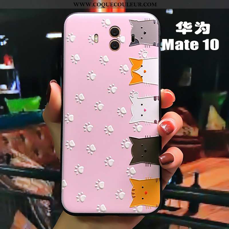 Étui Huawei Mate 10 Fluide Doux Créatif Cœur, Coque Huawei Mate 10 Silicone Légère Verte