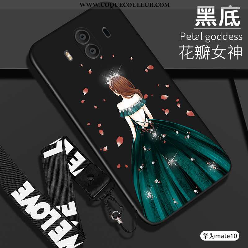 Coque Huawei Mate 10 Fluide Doux Tout Compris, Housse Huawei Mate 10 Silicone Étui Noir