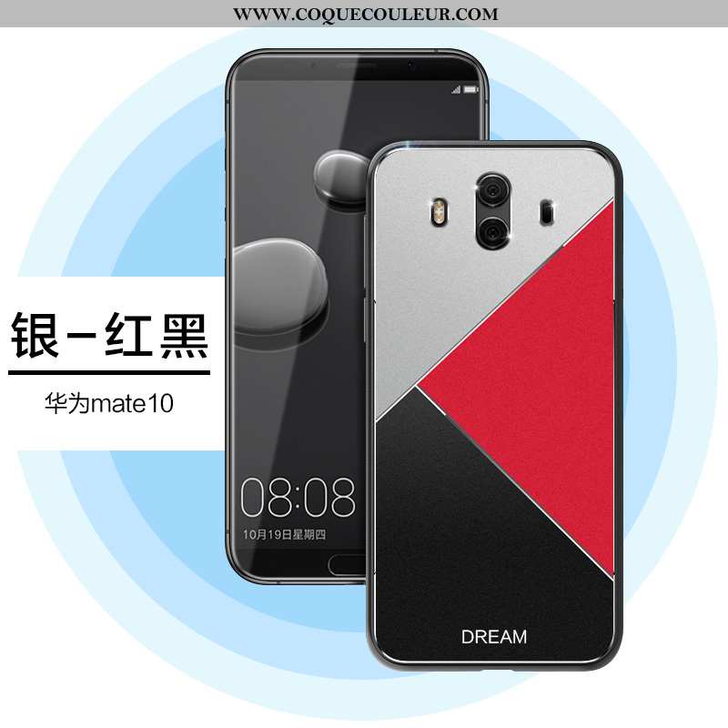 Étui Huawei Mate 10 Créatif Silicone Métal, Coque Huawei Mate 10 Ultra Argent