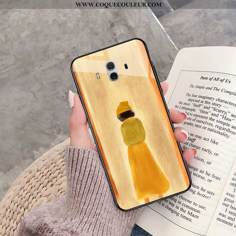 Étui Huawei Mate 10 Personnalité Net Rouge Amoureux, Coque Huawei Mate 10 Créatif Légère Jaune