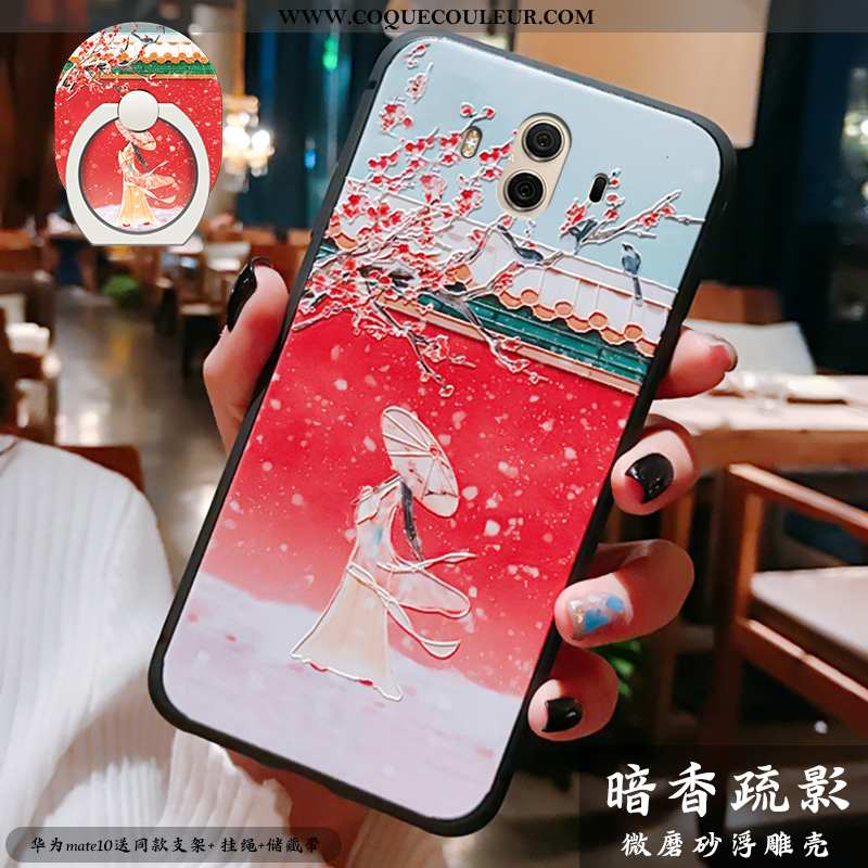 Étui Huawei Mate 10 Ultra Fluide Doux Protection, Coque Huawei Mate 10 Tendance Rouge