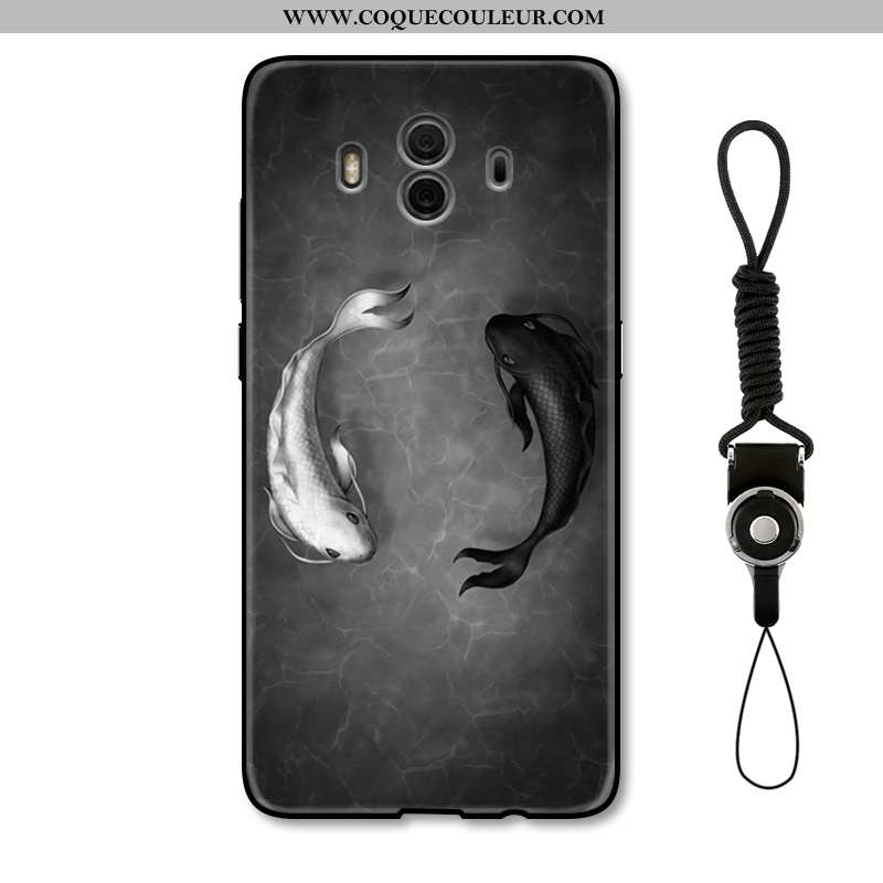 Étui Huawei Mate 10 Protection Squid Nouveau, Coque Huawei Mate 10 Créatif Blanc Noir