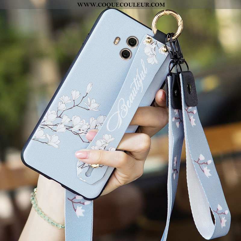 Coque Huawei Mate 10 Fluide Doux Tendance Étui, Housse Huawei Mate 10 Silicone Personnalité Bleu