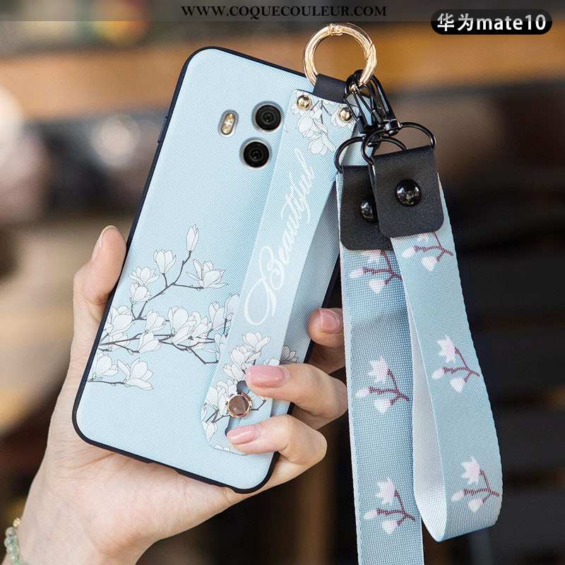 Coque Huawei Mate 10 Fluide Doux Tendance Étui, Housse Huawei Mate 10 Silicone Personnalité Bleu