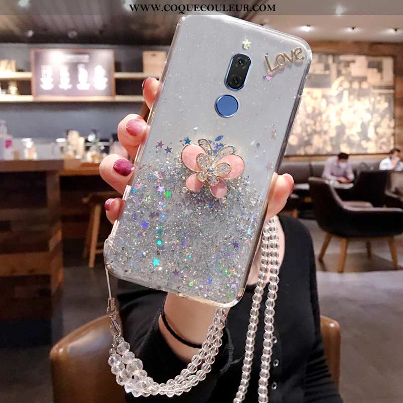 Housse Huawei Mate 10 Lite Créatif Rose Étui, Étui Huawei Mate 10 Lite Fluide Doux Mignonne Bleu