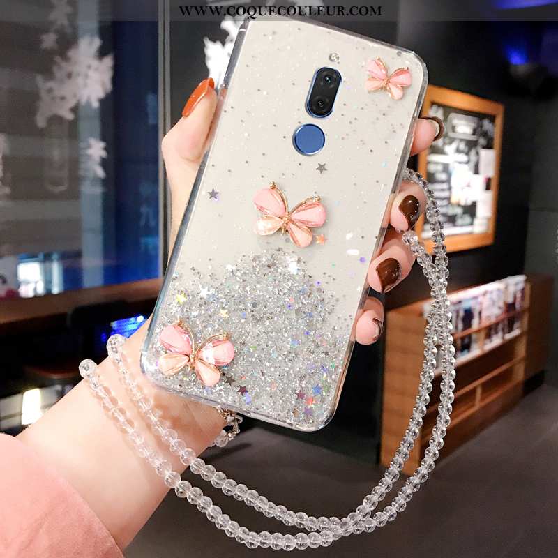 Housse Huawei Mate 10 Lite Créatif Rose Étui, Étui Huawei Mate 10 Lite Fluide Doux Mignonne Bleu