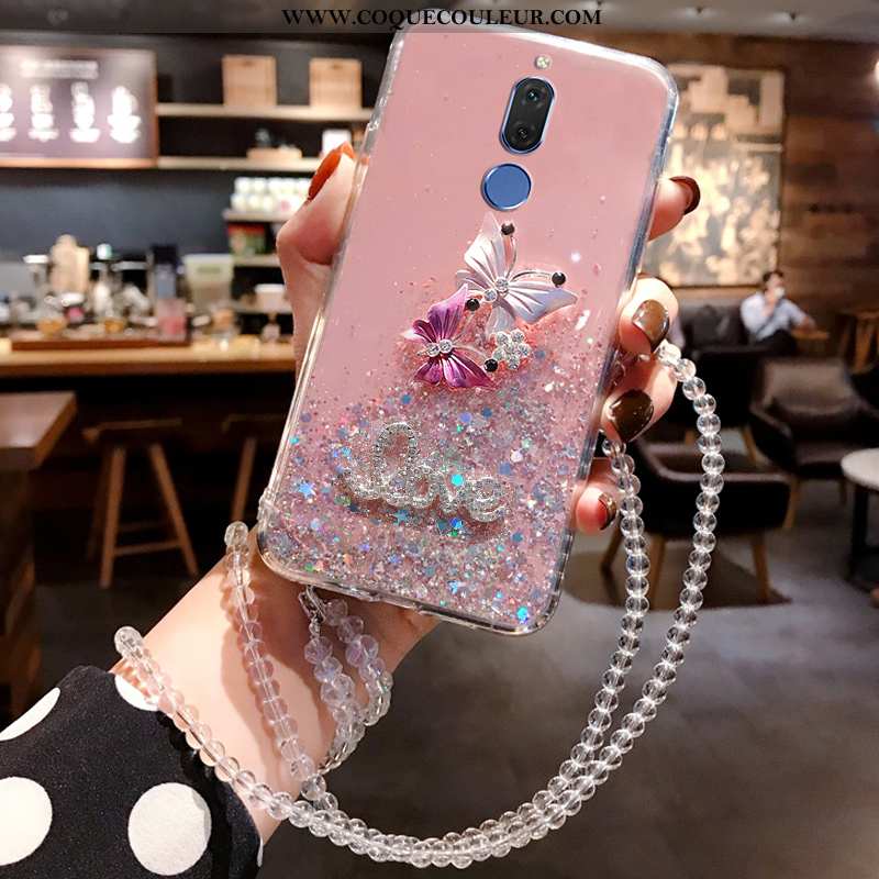 Housse Huawei Mate 10 Lite Créatif Rose Étui, Étui Huawei Mate 10 Lite Fluide Doux Mignonne Bleu