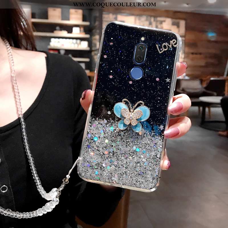 Housse Huawei Mate 10 Lite Créatif Rose Étui, Étui Huawei Mate 10 Lite Fluide Doux Mignonne Bleu