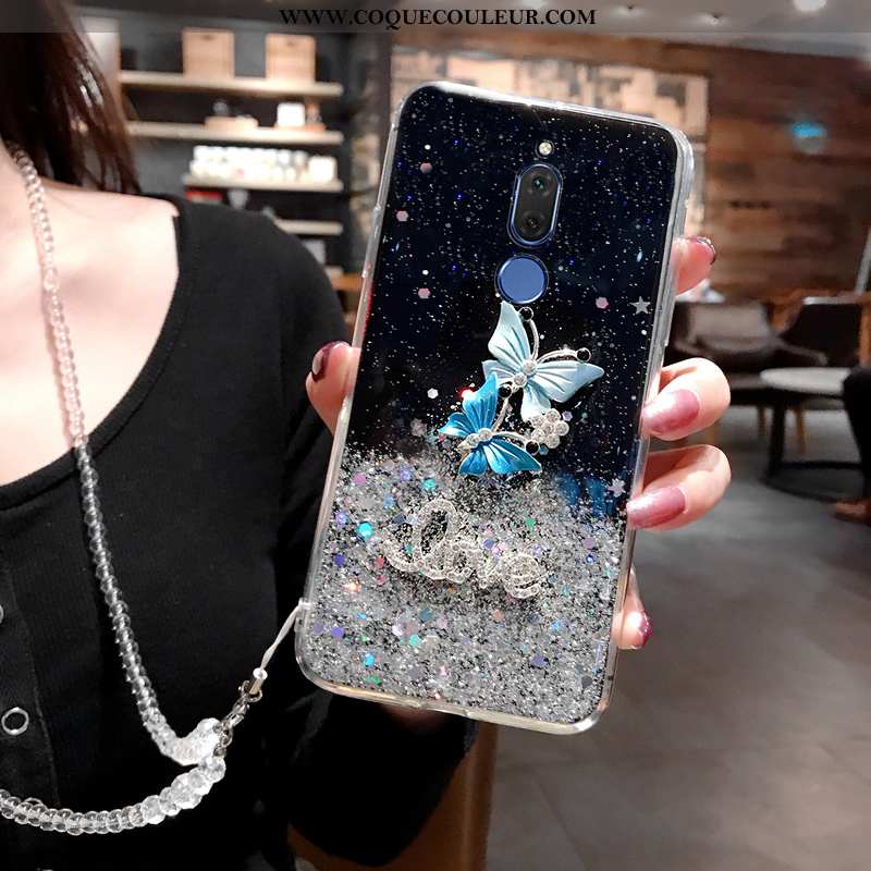 Housse Huawei Mate 10 Lite Créatif Rose Étui, Étui Huawei Mate 10 Lite Fluide Doux Mignonne Bleu