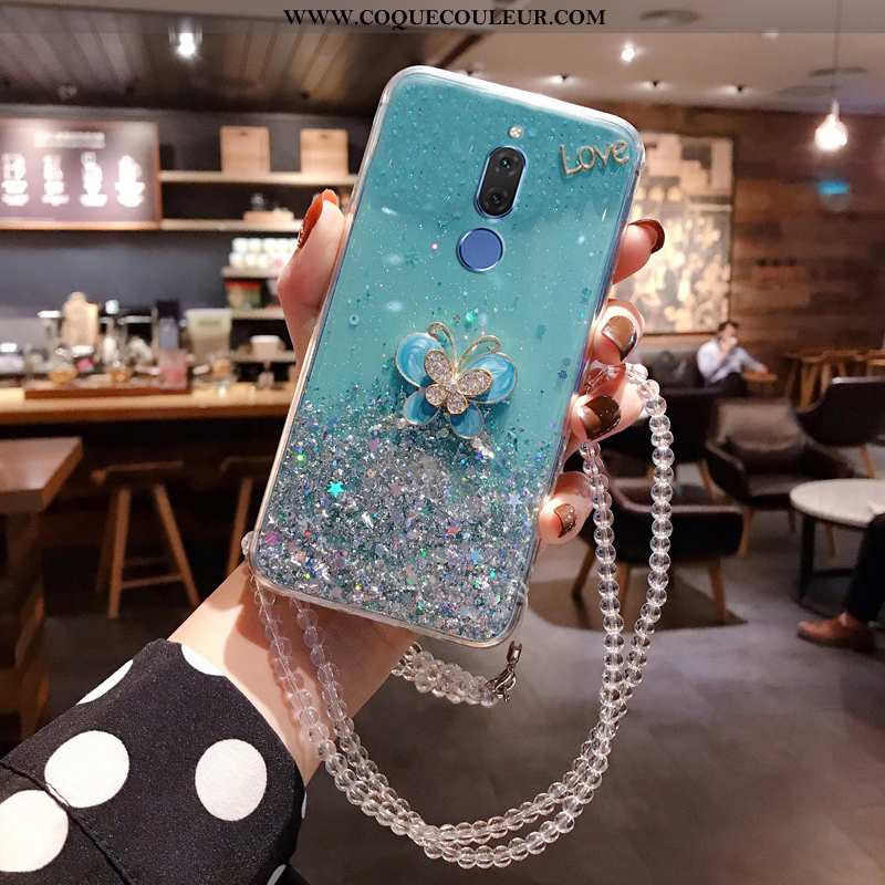 Housse Huawei Mate 10 Lite Créatif Rose Étui, Étui Huawei Mate 10 Lite Fluide Doux Mignonne Bleu