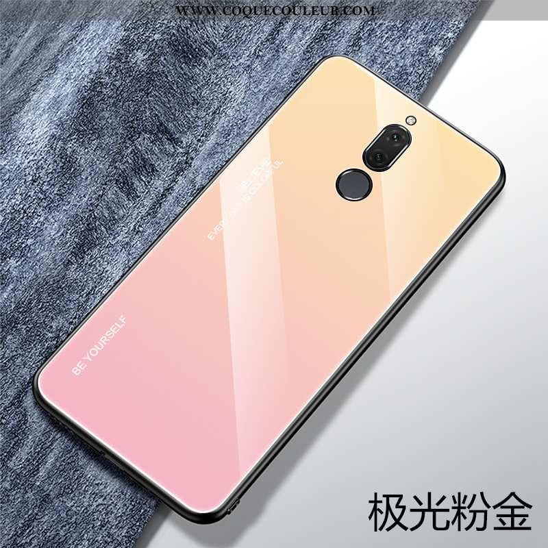 Housse Huawei Mate 10 Lite Protection Tendance Ultra, Étui Huawei Mate 10 Lite Verre Créatif Bleu