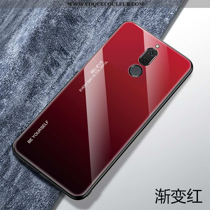 Housse Huawei Mate 10 Lite Protection Tendance Ultra, Étui Huawei Mate 10 Lite Verre Créatif Bleu