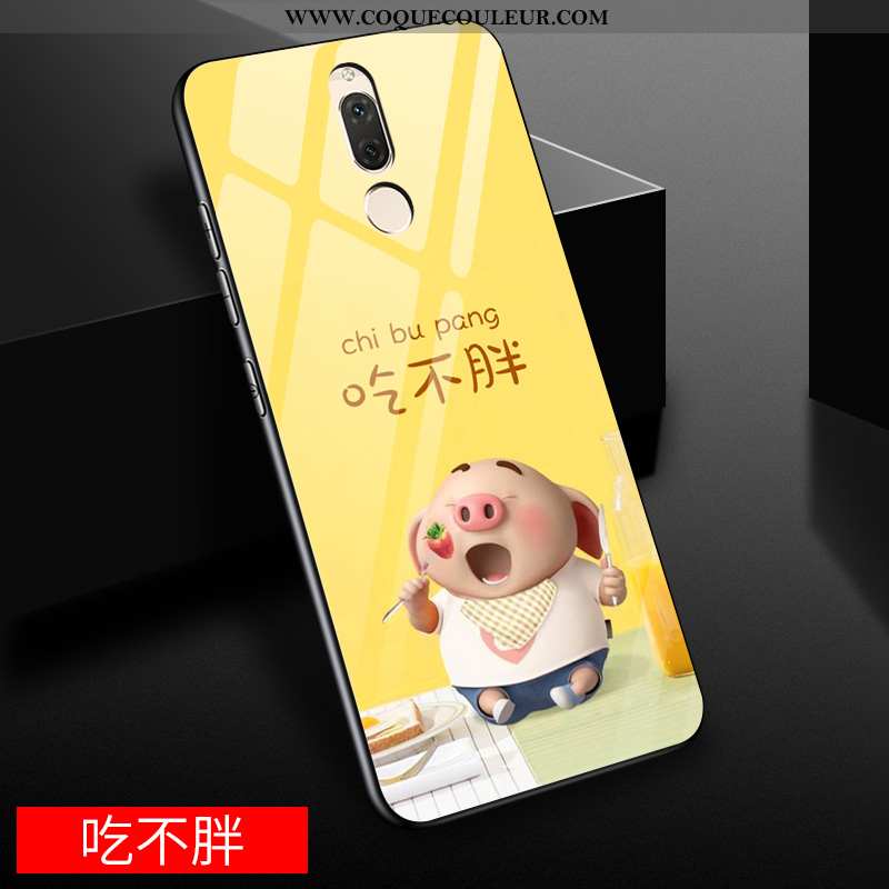 Coque Huawei Mate 10 Lite Verre Téléphone Portable Jaune, Housse Huawei Mate 10 Lite Personnalité In