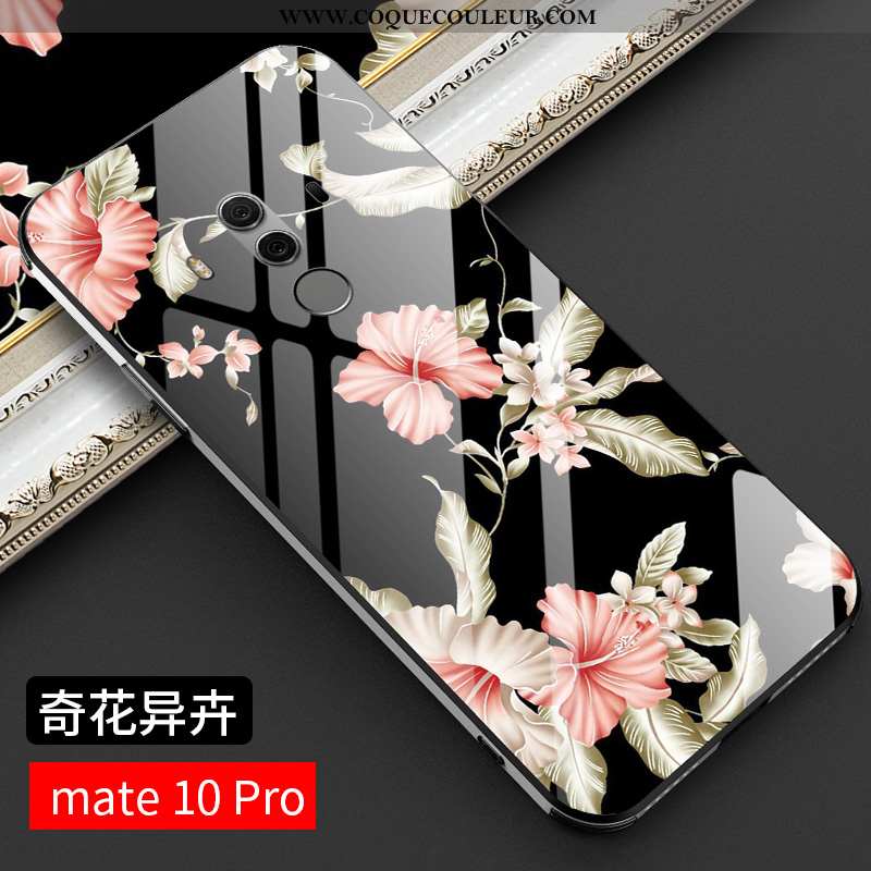 Étui Huawei Mate 10 Pro Légère Noir Tendance, Coque Huawei Mate 10 Pro Protection Verre