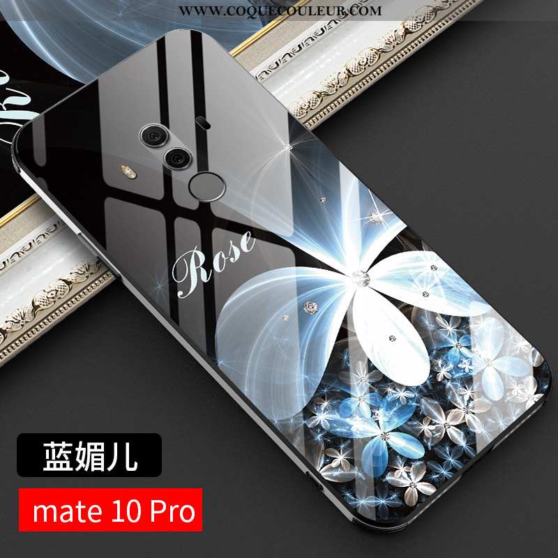 Étui Huawei Mate 10 Pro Légère Noir Tendance, Coque Huawei Mate 10 Pro Protection Verre