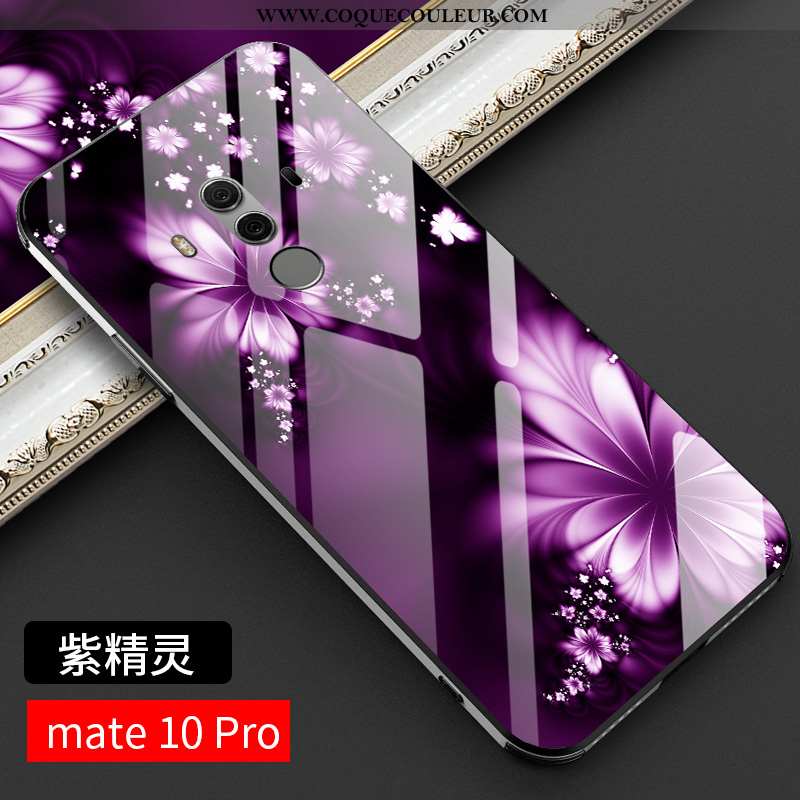 Étui Huawei Mate 10 Pro Légère Noir Tendance, Coque Huawei Mate 10 Pro Protection Verre