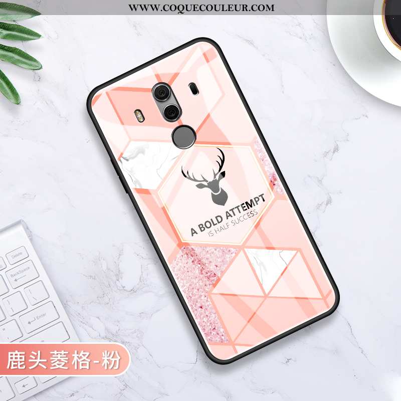 Housse Huawei Mate 10 Pro Légère Losange Amoureux, Étui Huawei Mate 10 Pro Silicone Rose