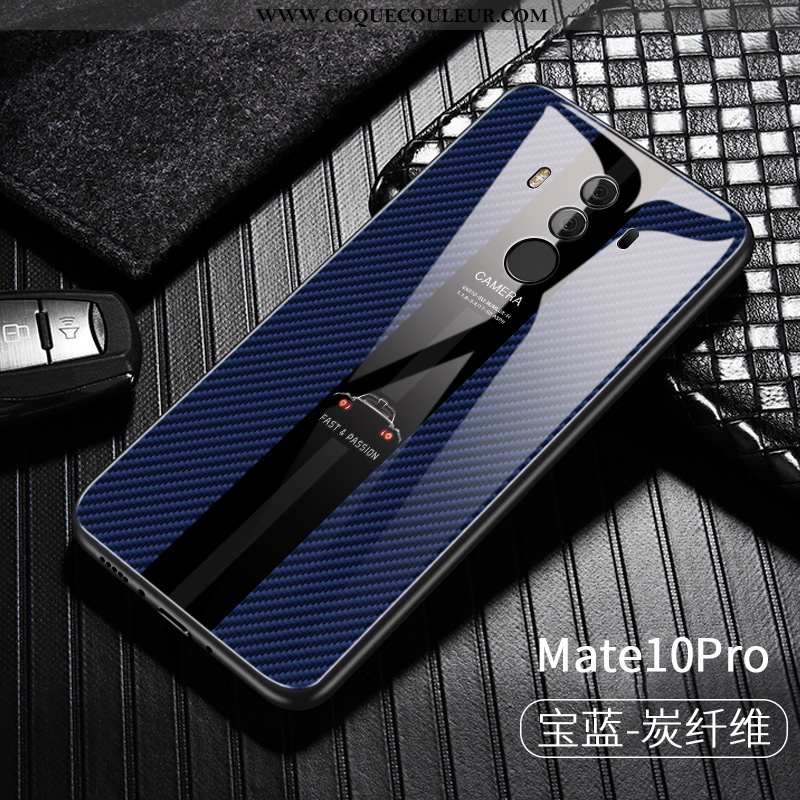 Étui Huawei Mate 10 Pro Créatif Tempérer Business, Coque Huawei Mate 10 Pro Ultra Tendance Bleu