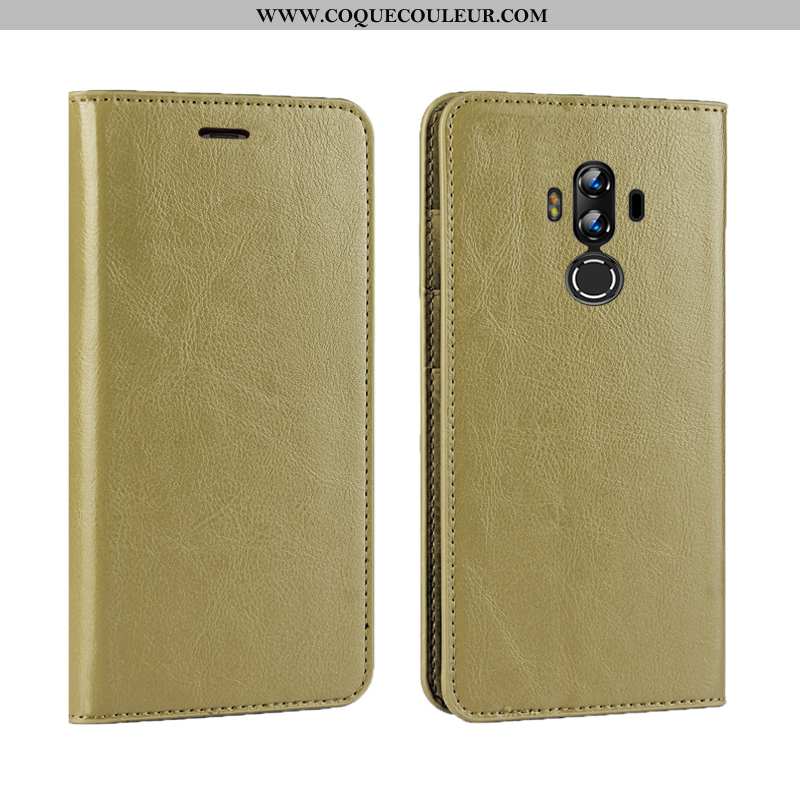 Étui Huawei Mate 10 Pro Luxe Coque Business, Huawei Mate 10 Pro Cuir Véritable Doré