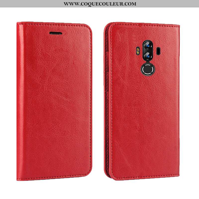 Étui Huawei Mate 10 Pro Luxe Coque Business, Huawei Mate 10 Pro Cuir Véritable Doré