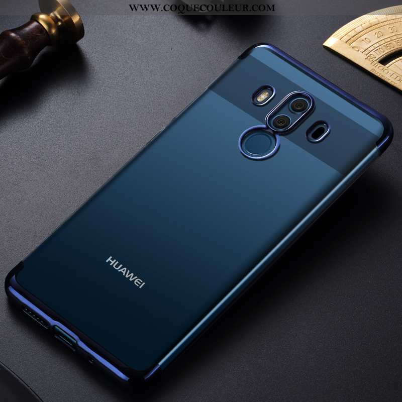 Housse Huawei Mate 10 Pro Tendance Bleu Tout Compris, Étui Huawei Mate 10 Pro Fluide Doux Placage