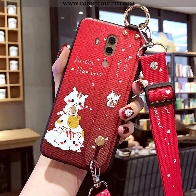 Coque Huawei Mate 10 Pro Dessin Animé Tout Compris Rose, Housse Huawei Mate 10 Pro Charmant Étui Ros