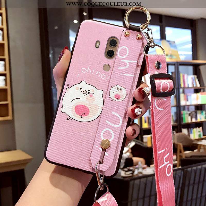 Coque Huawei Mate 10 Pro Dessin Animé Tout Compris Rose, Housse Huawei Mate 10 Pro Charmant Étui Ros