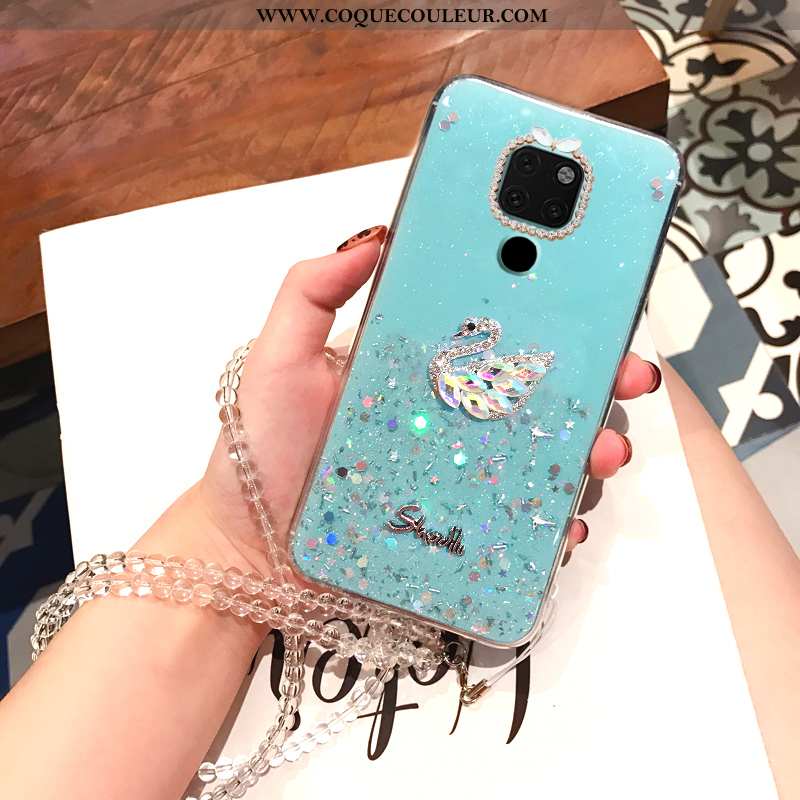 Housse Huawei Mate 20 Tendance Téléphone Portable Personnalité, Étui Huawei Mate 20 Fluide Doux Bleu