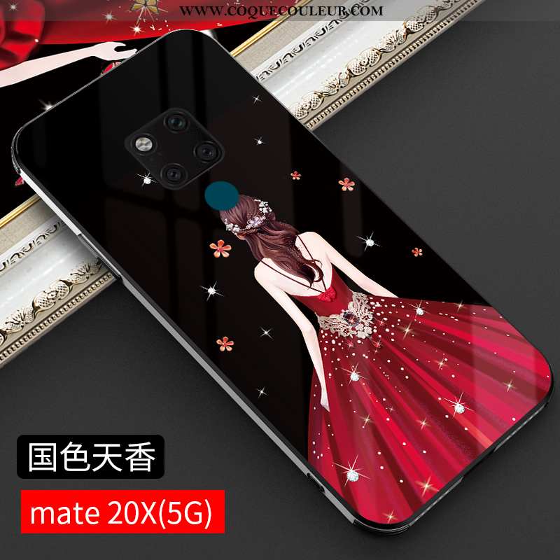 Coque Huawei Mate 20 Ultra Nouveau Net Rouge, Housse Huawei Mate 20 Tendance Personnalité Violet