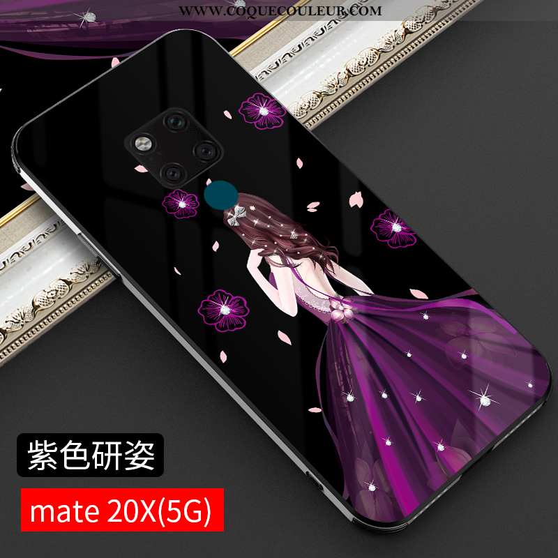 Coque Huawei Mate 20 Ultra Nouveau Net Rouge, Housse Huawei Mate 20 Tendance Personnalité Violet