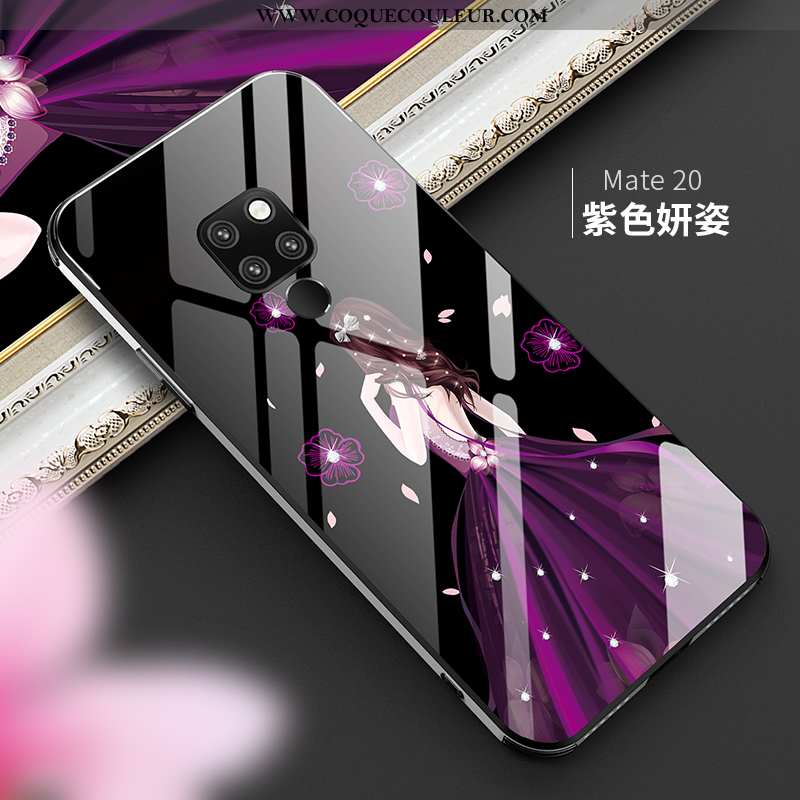 Coque Huawei Mate 20 Ultra Nouveau Net Rouge, Housse Huawei Mate 20 Tendance Personnalité Violet