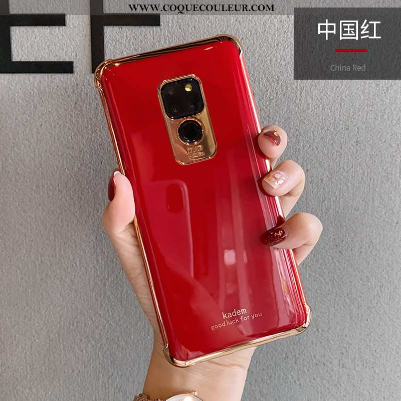 Étui Huawei Mate 20 Protection Fluide Doux Simple, Coque Huawei Mate 20 Personnalité Ballon Rose