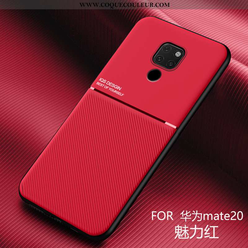 Housse Huawei Mate 20 Modèle Fleurie Tendance Coque, Étui Huawei Mate 20 Fluide Doux Légère Rouge