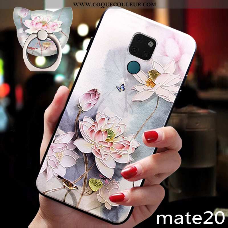 Housse Huawei Mate 20 Tendance Coque Téléphone Portable, Étui Huawei Mate 20 Fluide Doux Silicone Bl