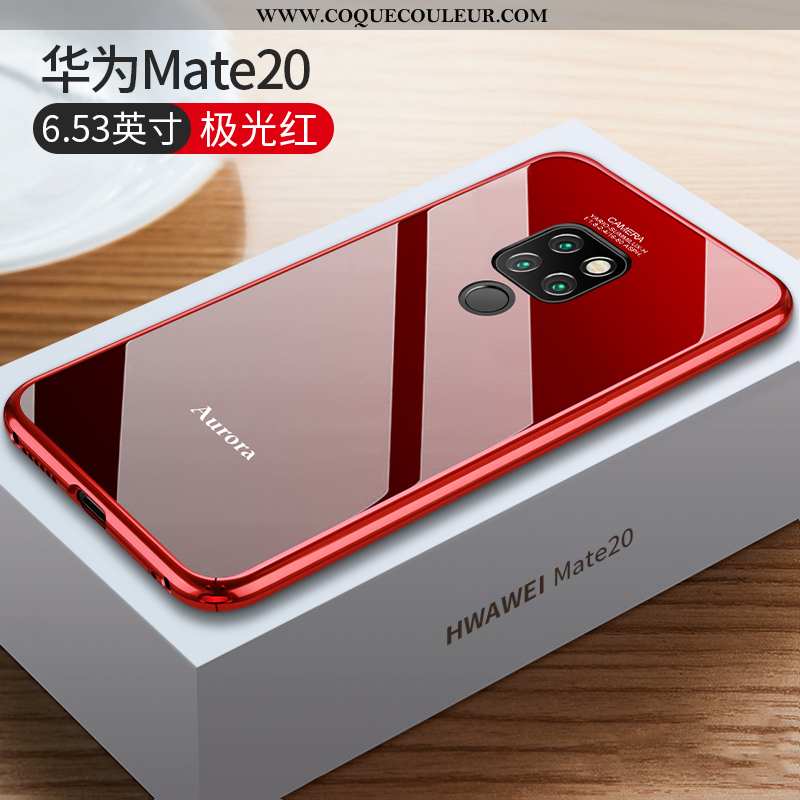 Étui Huawei Mate 20 Légère Métal Tout Compris, Coque Huawei Mate 20 Protection Verre Noir