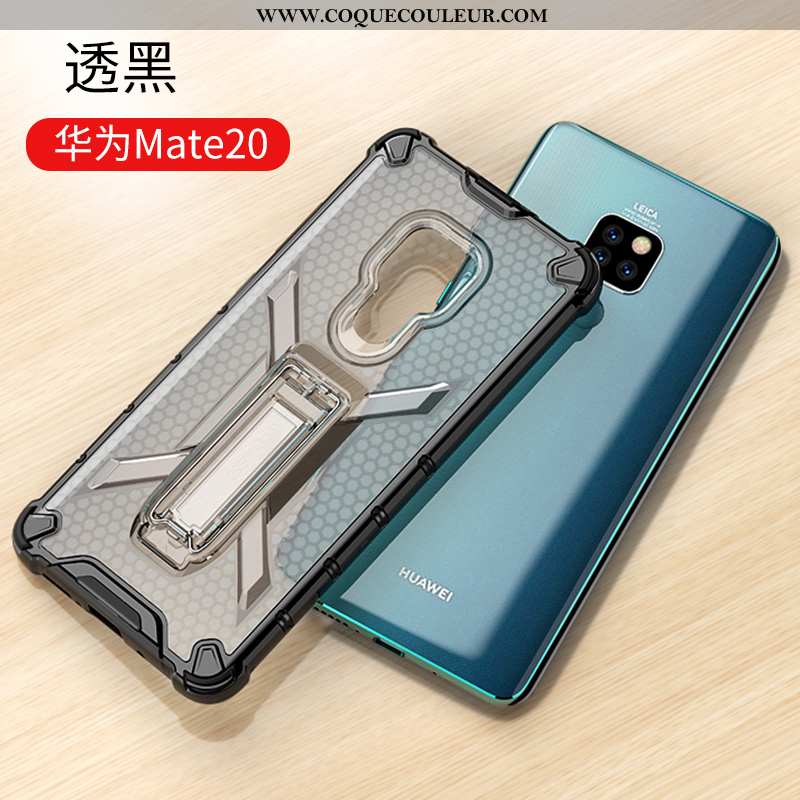 Housse Huawei Mate 20 Tendance Incassable Étui, Étui Huawei Mate 20 Silicone Transparent Noir