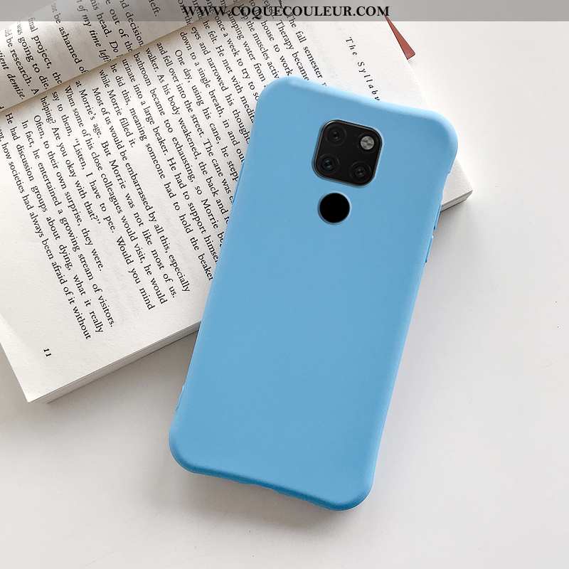 Étui Huawei Mate 20 Personnalité Couleur Unie Vert, Coque Huawei Mate 20 Tendance Téléphone Portable