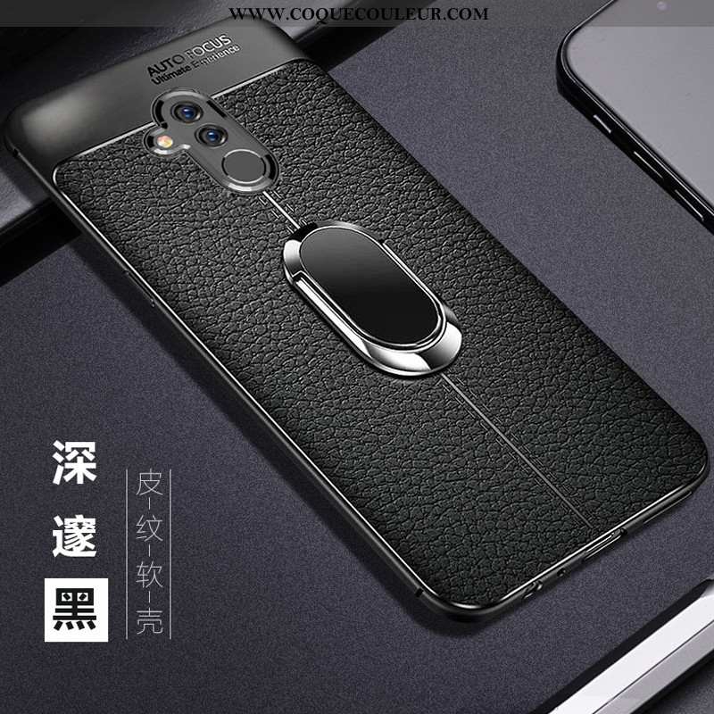 Coque Huawei Mate 20 Lite Fluide Doux Membrane Noir, Housse Huawei Mate 20 Lite Silicone Transparent