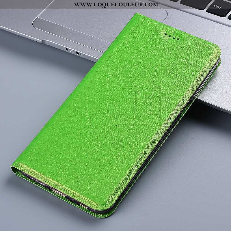 Coque Huawei Mate 20 Lite Cuir Housse Protection, Huawei Mate 20 Lite Silicone Soie Verte