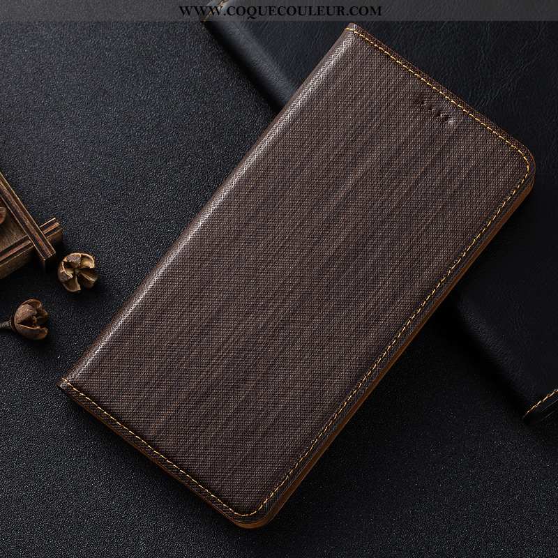 Étui Huawei Mate 20 Lite Cuir Marron Coque, Coque Huawei Mate 20 Lite Modèle Fleurie Housse