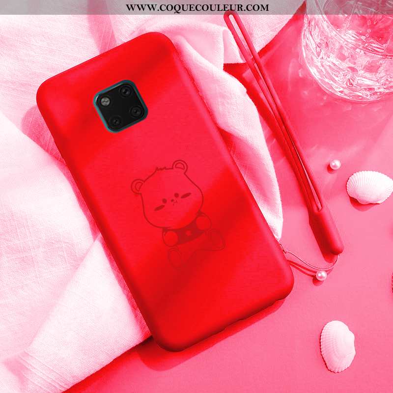 Étui Huawei Mate 20 Pro Charmant Rouge Net Rouge, Coque Huawei Mate 20 Pro Tendance Dessin Animé