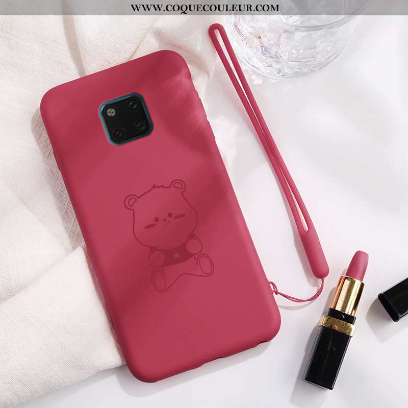 Étui Huawei Mate 20 Pro Charmant Rouge Net Rouge, Coque Huawei Mate 20 Pro Tendance Dessin Animé