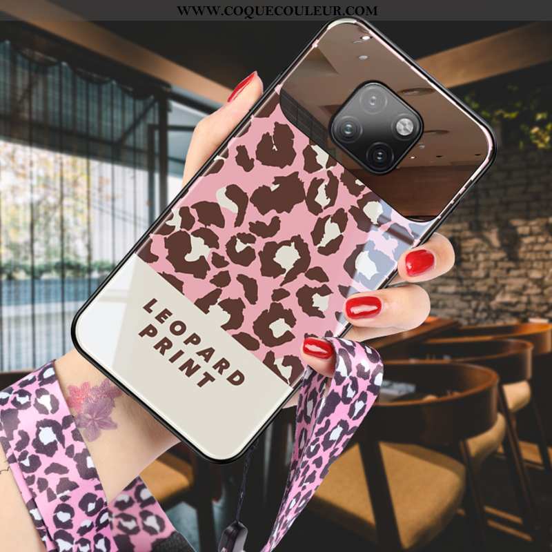 Étui Huawei Mate 20 Pro Modèle Fleurie Créatif, Coque Huawei Mate 20 Pro Protection Verre Rose