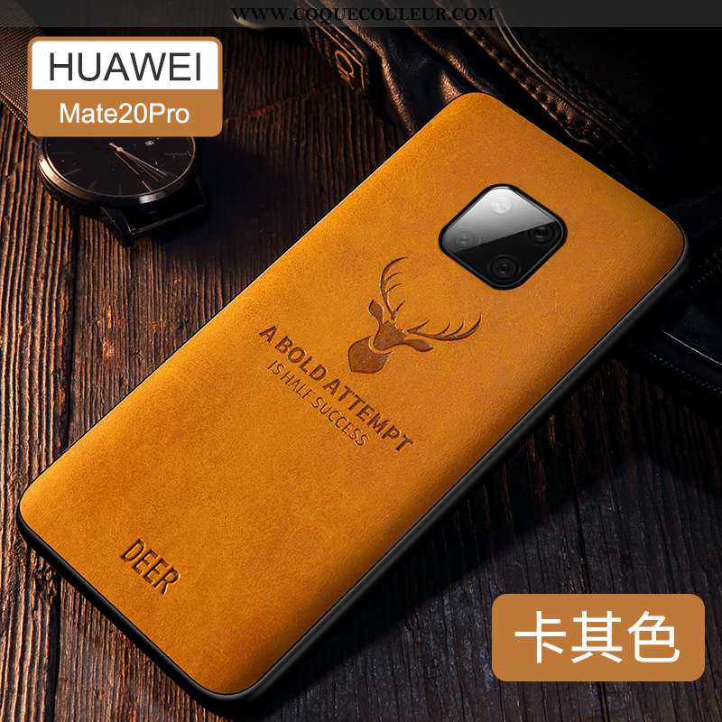 Housse Huawei Mate 20 Pro Protection Légère Incassable, Étui Huawei Mate 20 Pro Ultra Silicone Khaki